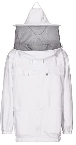 Exner 617 – Chaqueta de apicultor con sombrero, 3 capas, artículo 100% algodón (apicultor) Blanco XXXXXL
