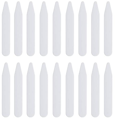 200 Pieces Collar Stays Plastic Collar Stays Collar Bones Collar Stiffeners Collar Supports for Men Shirts(White, 1 x 5.5 cm)