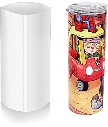 MAIKESUB Lot de 50 pochettes thermorétractables pour sublimation - Blanc - Pour tasse droite de 887 ml - Film rétractable pour transfert thermique - 15,2 x 27,9 cm