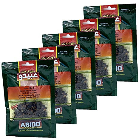 Lote de 5 clavos de clavo entero – Abido – bolsita de 50 g