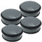 HRB Türstopper Edelstahl massiv - Schwerer Türstopper Boden mit modernen Design, Door Stopper versehen mit Gummiring zum Schutz der Türen (2, Grau)