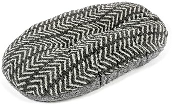 Danish Design Charcoal Arrows – Sherpa Fleece Gesteppte Matratze grau Hundebett für Erwachsene/Senioren/Welpenbetten – 68,6 cm