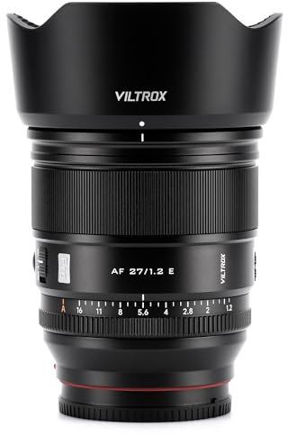 VILTROX 27mm F1.2 Pro E Mount Lens, 27mm f/1.2 Autofocus Large Aperture APS-C Prime Lens Compatible with Sony E Mount Mirrorless a7 a6700 a6500