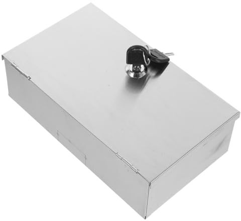 NOLITOY Weatherproof Lockable Electrical Outlet Protection Box Stainless Steel Socket Cover for Home Office Outdoor Use Secure Double Socket Protector