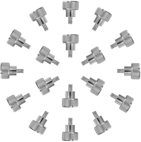UTHCLO 20 Viti a Testa Zigrinata per Piedini Premistoffa in Acciaio Inox 5 MM Accessori per Macchine da Cucire Domestiche Cambio Rapido Manuale per Quilting e Ricamo