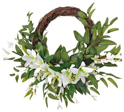Gcljlmy Blomkrans väggdekoration multifunktionell konstgjord blomkrans, fönsterdörr för inomhusbröllop, bondgård, hängande
