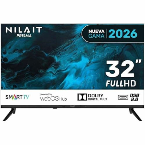 Nilait Prisma 32 Pollici Smart TV LED FHD, WebOS, HDR, WiFi, Controllo Vocale, Televisore Intelligente Compatto da 32
