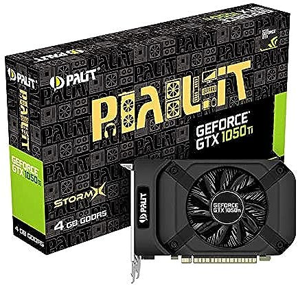 Palit GeForce GTX 1050 Ti StormX 4 GB GDDR5 Graphics Card, DiplayPort, HDMI, Dual-Link DVI-D, Grey, NE5105T018G1-1070F