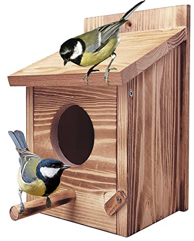 Bseical Nistkasten, Vogelhaus Nistkasten, VogelhäUschen Zum AufhäNgen, Meisenkasten Nistkasten, Holzbausatz Wetterfest, NistkäSten FüR VöGel Nach Nabu, Nistkasten Rotkehlchen Wellensittich
