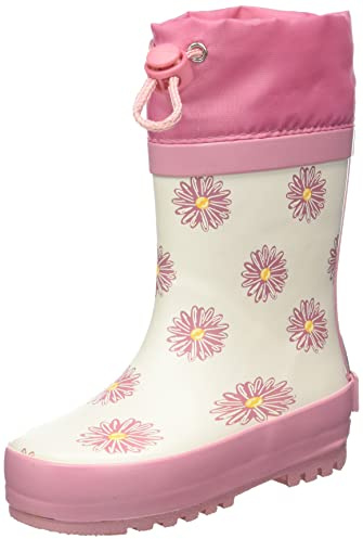 Playshoes Bottes en caoutchouc avec cordon de serrage Bottes de pluie Mixte Enfant, Margerites, 24 EU