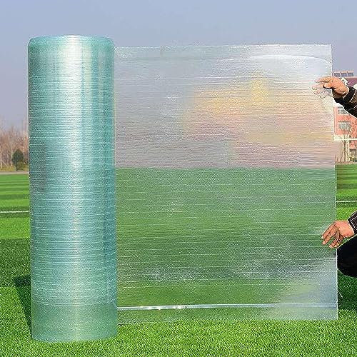 Pensilina Tettoia per Esterno,Lastra di Copertura in Policarbonato,Pannelli da Tetto in Fibra di Vetro 0,8mm,Foglio Illuminazione Diurna Isolanti Trasparenti,per Serra,Garage (0.6x1m)