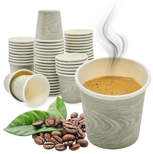aabl Gobelets Jetables en Papier – Verres à café jetables – Résistance accrue – Recyclables – 50 pièces – Épaisseur 230 g