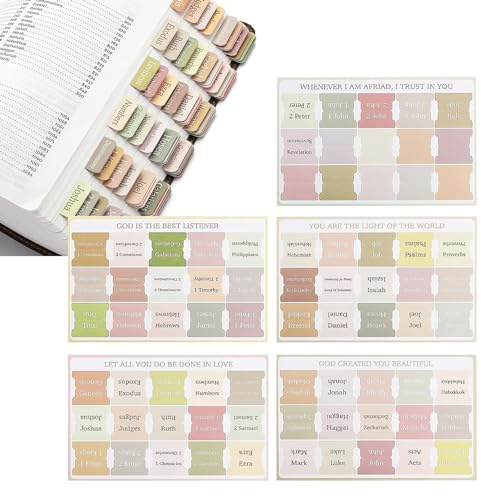 LIAMGUS 75 Bible tabs, Bible tabs for Women, Bible tabs Index Stickers Bible Divider tabs, for Old and New Testament Studying with Blank Laminated Bible Tabs