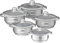 Homelux Topfset edelstahl Kochtopf Set Induktion Töpfe Set 10-teilig Topf mit Glasdeckel, Spülmaschinen-geeignet, Töpfe Set für alle Herdarten