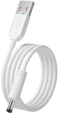 Tonton Electric Toothbrush Charger Cable for Fairywill, Bitvae, 7AM2M, Seago, DC 5V USB Cable for Foreo Luna Series, Hellobaby Monitor HB6550/HB50, Hatch Baby Rest, 1.5M(5FT), White