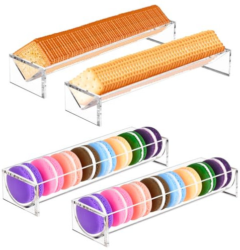 Akamino Knallbonbons aus Acryl, rechteckig, für Serviertabletts, transparente Lebensmittel-Präsentationsständer für Partys, Veranstaltungen, Hochzeiten, Weihnachten, Zuhause, Buffet (U-Form und