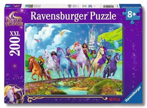 Ravensburger Kinderpuzzle - 12004165 Unicorn Academy - Puzzle für Kinder ab 8 Jahren, mit 200 Teilen im XXL-Format