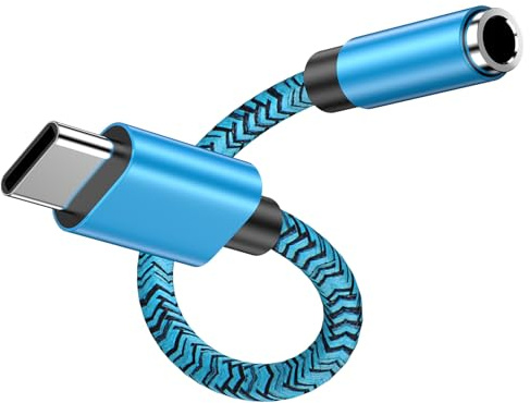 CebKit Adaptador de Auriculares USB C a Conector de 3,5 mm, Tipo C a Auriculares, Adaptador de Auriculares Aux a USB C para Samsung Galaxy S25 Ultra S24+ S23 S22 A35 A36 A16 A56, iPhone 16 15 Pro MAX