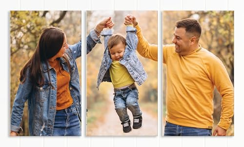 Star Online Personalised Triptych 3 Panel Prints Custom Gallery Framed Family & Pet Birthday Gifts For Men & Home Décor For Living Room.