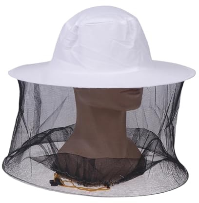 Strumenti per l'apicoltura, Set Di 4 Cappelli Protettivi For Apicoltura, Combinazione Cappello E Velo Bianchi, Maschera Facciale For Apicoltori