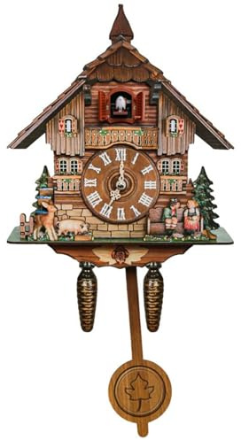 Takingup Horloge à Coucou, charmantes horloges à Coucou pour Mur avec Pendule, Horloge Murale Antique pour nichoir pour Salon, Bureau et Chambre d'enfant