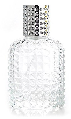 Enslz Vaporisateur de parfum vide rechargeable en verre avec brume fine Argenté 50 ml