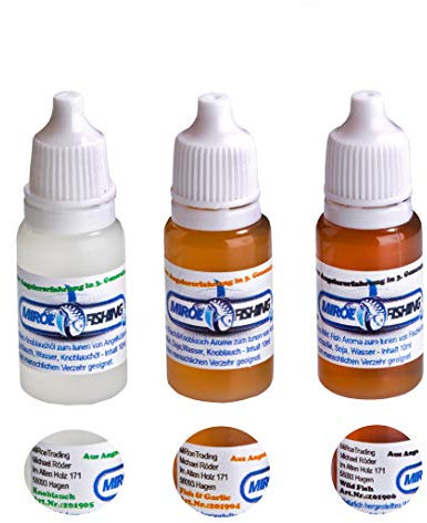 MiRoeFishing Forellen Catcher Forellenköder Tuning Set besonders bissig Knoblauch und Fisch Aroma.