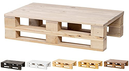 Beistelltisch/Couchtisch aus Paletten, Vintage-Stil, rustikal (100 cm x 60 cm, Rohes Finish)