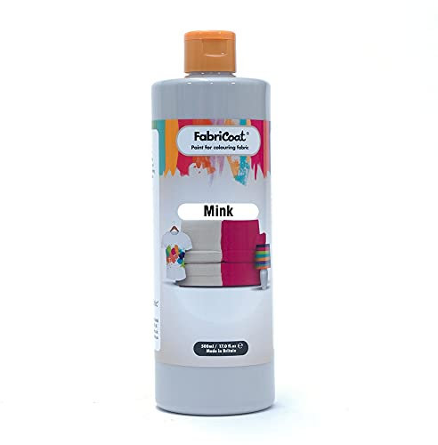 Fabricoat Fabric Paint - Used for Restoring or Changing the Colour of Upholstery, Soft Furnishings, Car Interiors, Clothing, & Footwear. (250ml, Mink)
