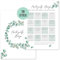 Things of Happiness 50x Hochzeitsbingo by Hochzeitsspiel für Gäste zum Kennenlernen | Hochzeitsspiel Gäste | Hochzeitsgeschenk-TIPP fürs Brautpaar (Grün Eucalyptus)