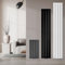 LuxeBath Radiateur Panneau Simple Couche, 300x600 mm, Blanc, en Acier, Raccordement Raccord Central, Radiateur Plat Tubes Verticaux, Chauffage pour Salle de Bain/Séjour, Matériel de Montage Inclus