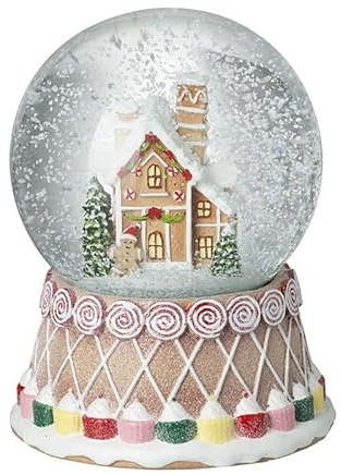 Heaven Sends Palla di neve da tavolo con cupcake e pan di zenzero, 10,8 x 10,8 x 14 cm