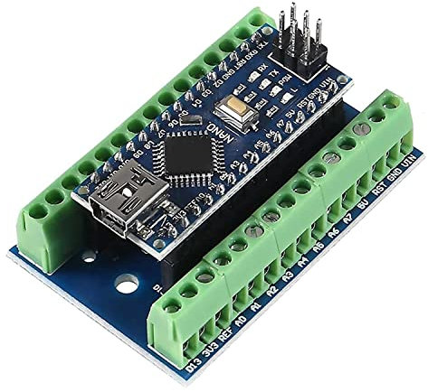 DUBEUYEW Nano modulo saldato, Nano scheda CH340 Chip, 5V 16MHz per Arduino, con interfacce Mini USB Micro e Nano Terminal Adapter Shield Expansion Board