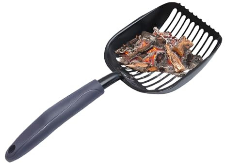 Askspade, kolskopa, ihålig design hållbar metallkonstruktion, värmebeständig verktyg idealisk för galler, träspisar, eldstäder, utomhusgrill, 1 styck