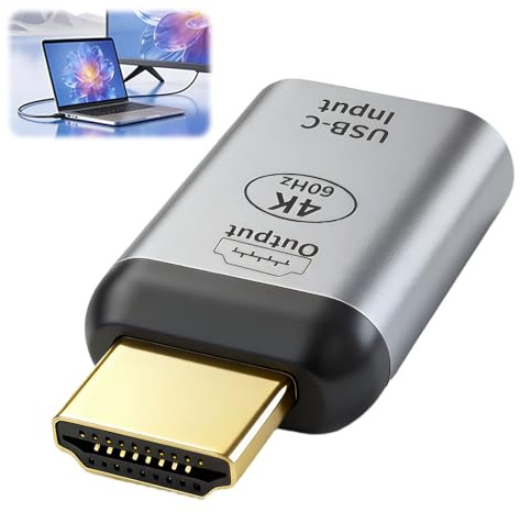 Adaptador USBC HDMI 4K60Hz 1080p HDTV Convertidor TipoC Hembra a HDMI Macho