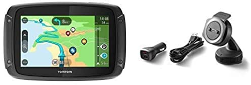 TomTom Rider 50 Navigatore Satellitare per Moto con Supporto per Auto, 24 Paesi