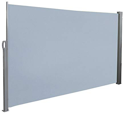 UISEBRT Tenda Laterale Avvolgibile per Balcone, Terrazza, Giardino, 200 x 300cm, Grigio