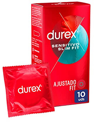 Durex Preservativos Sensitivo Suave Para Mayor Sensación Talla Pequena - Blanco, 10 Unidad (Paquete de 1)