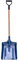 KADAX Pelle à charbon en acier avec long manche en bois, pelle avec poignée en D pour galets, déchets, cuillère à charbon, pelle à poussière (W: 36 cm, bleu)