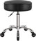 WKWKER Heavy Duty Rollhocker mit Rädern Hydraulischer Drehgelenk Verstellbarer Rollhocker Ergonomisch Dickes Leder Sitzhocker Stuhl für Küche Zeichnen Labor Büro Salon Nachricht Hocker - Schwarz