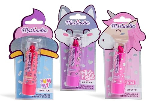 MARTINELIA - Lippenstift für Kinder – aromatisiertes Kinder-Make-up – ungiftig – Modell zufällig (Wassermelone, Kirsche, Erdbeere) – 1 Stück