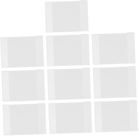 FIXOSHEE Porte-étiquettes de Prix pour Affichage D'informations Produit en Acrylique Transparent Lot de 10 et Publicité en Magasin