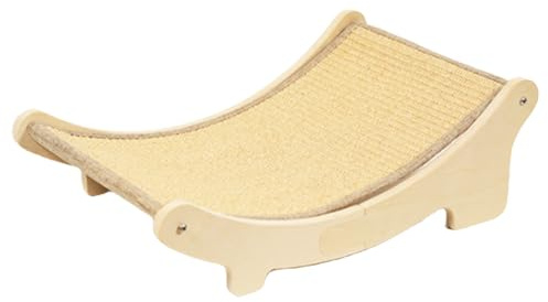 Lit à chat | Hamac griffoir pour chats d'appartement | Coussin de couchage en sisal pour animaux de compagnie - Planche à gratter pour faire les griffes - Protection des meubles - Canapé sol rideaux