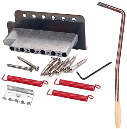 Selle piatte a 6 corde, sistema tremolo singolo, installazione rapida, kit ponte per chitarra elettrica, accordatura di precisione per musicisti con selle in acciaio stampato