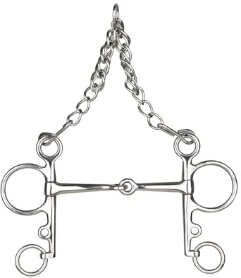 Mors à aiguilles pour chevaux, mors western, respectueux des chevaux, filets pour chevaux, acier inoxydable(silver)