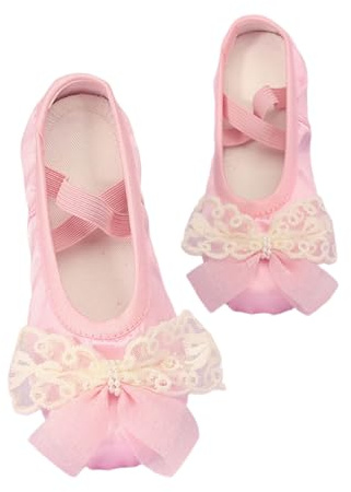 Chaussures de Ballet pour Filles - Chaussures de Danse - Chaussons de Danse - Semelle complète - Ballerines Plates pour Enfants et Tout-Petits