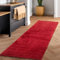 Unbekannt Shaggy Hochflor Langflor Teppich Wohnzimmer Carpet Uni Farben, Rechteck, Rund, Größe:60x110 cm, Farbe:Rot