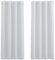 PONY DANCE Wohnzimmer Gardinen Modern Kurz Gardienen 2-Set Vorhänge Weiss Blickdicht Ösenvorhang Verdunkelung Kurz Gardine Kücke, H 114 x B 132 cm, Grau-weiß