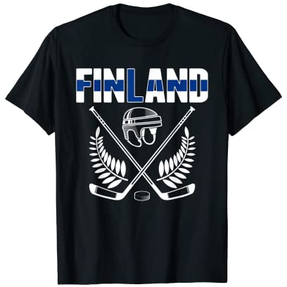 Finlandia - Maglia per tifosi di hockey su ghiaccio - Supporta la squadra finlandese di hockey Maglietta