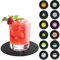 Lot de 12 Dessous de Verre, UKOFEW sous Verre pour Disque Vinyle, Différents Modèles sous Bock, Antidérapant Coaster, Style Rétro, Dessous de Verre Lavable pour Boissons, Tasses, Bar, Verre